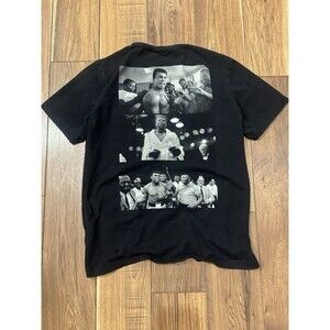 Muhammad Ali Shoe Palace Graphic T-shirt Men's L Black Short Sleeve Rare Vintage